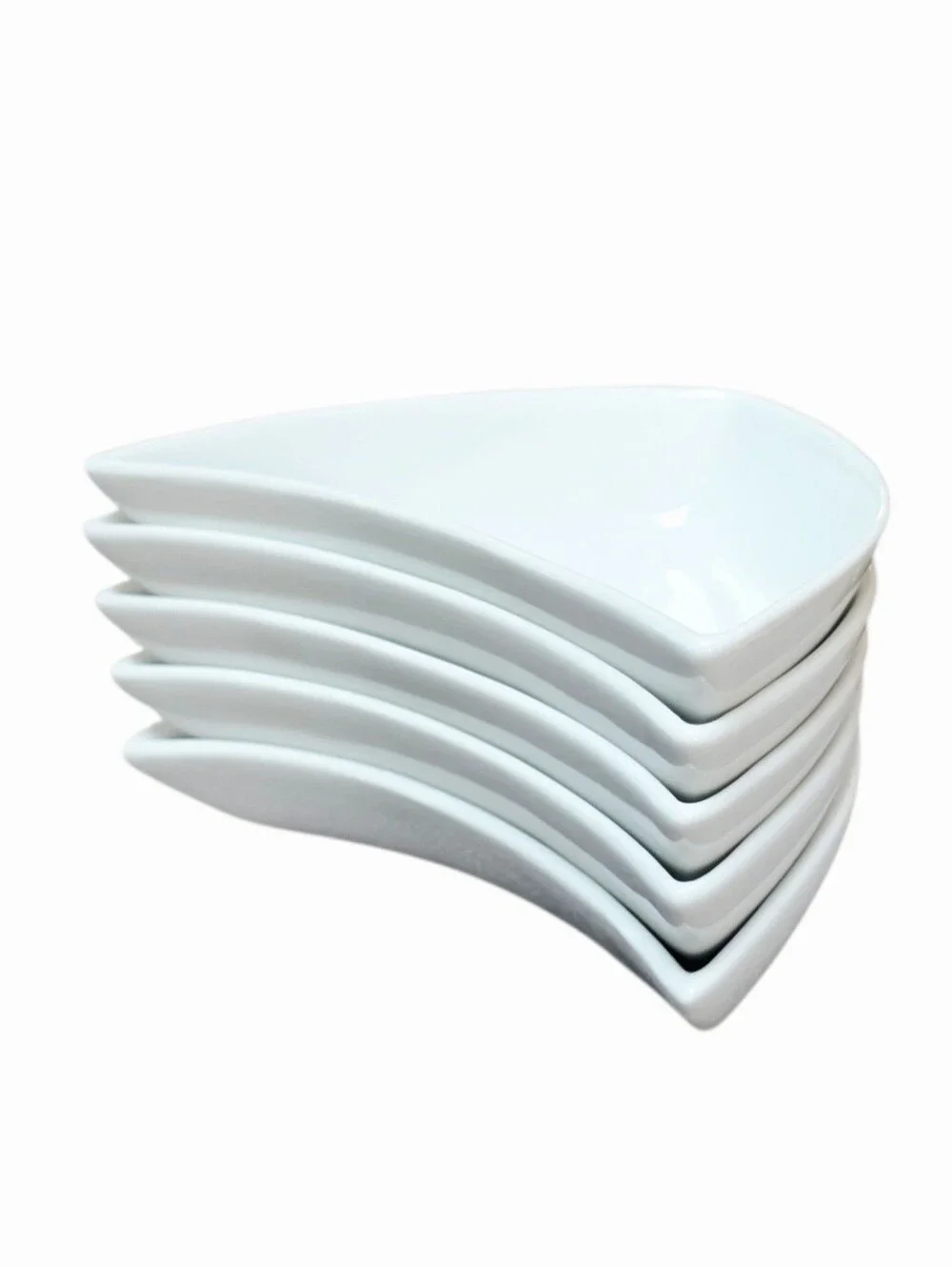 Lot of 5 B.Smith With Style Hors D'Oeuvre Serve Snack Bowl White NWOB